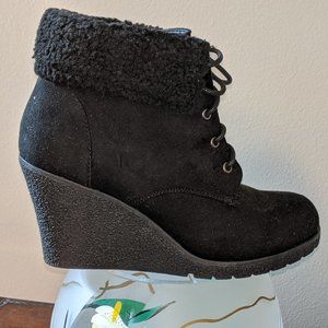 Rampage Black Faux Suede Women's Boots